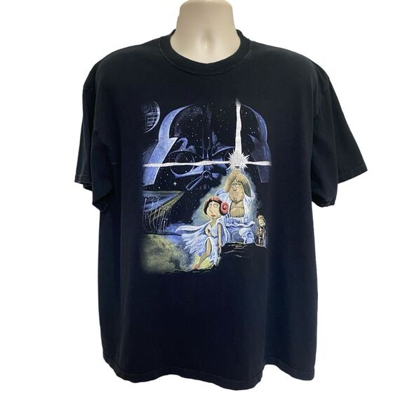 Family Guy Star Wars Darth Vader Tee Shirt Black 2007 Promo Sz XL - Picture 1 of 12